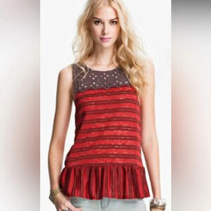 Free People Mollys Retro Top Size Medium